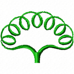 Flowers And Tree Embroidery Design 7